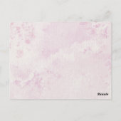 Carte Postale Romantic Pink Café Illustration Wedding Thank You (Dos)