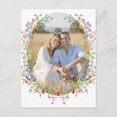 Carte Postale Romantic Spring Wildflower Garden Photo Save Date (Devant)