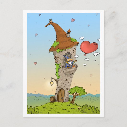 carte postale romantique (Devant)