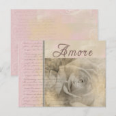 Carte Postale Romantique Amore (Devant / Derrière)