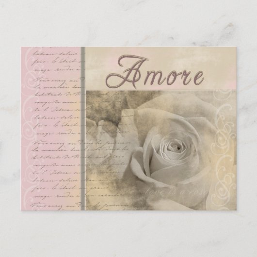 Carte Postale Romantique Amore (Devant)