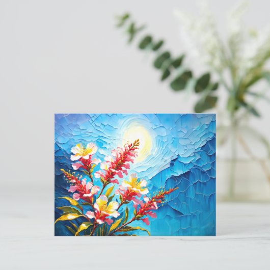 Carte Postale Romantique Australien Myrte Fleurs Impressionnisme (Debout devant)