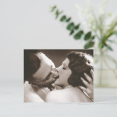 Carte postale romantique Couple de baiser (Debout devant)