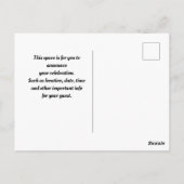 Carte postale romantique de sauvegarde de date (Dos)