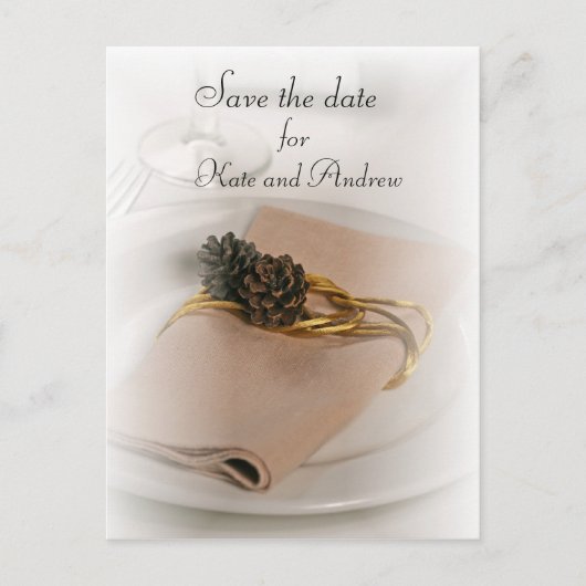 Carte postale romantique de sauvegarde de date (Devant)