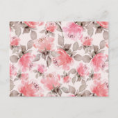 Carte Postale Romantique, élégant, aquarelle roses (Devant)