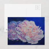 Carte Postale Romantique élégante couleur rose blanc pastel (Devant / Derrière)