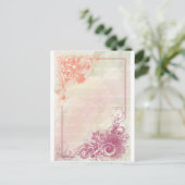 Carte Postale Romantique floral (Debout devant)