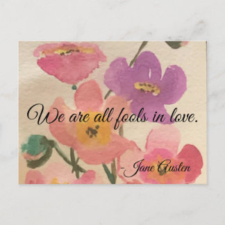 Carte postale romantique Jane Austen