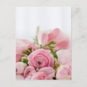Carte Postale Romantique Mariage Love Soft Rose Flower Bouquet (Devant)