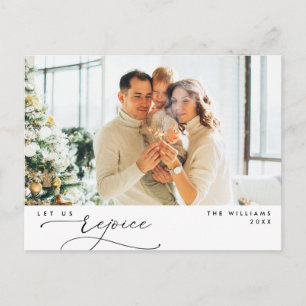 Carte Postale Romantique Moderne, Réjouissons-nous, Noël, Photo