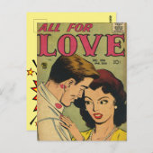 Carte postale romantique vintage (Devant / Derrière)