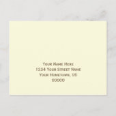 Carte postale Romantique violet et ivoire RSVP (Dos)