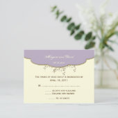 Carte postale Romantique violet et ivoire RSVP (Debout devant)
