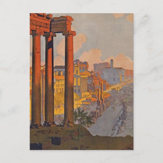 Carte Postale Rome antique Voyage et peinture (Devant)