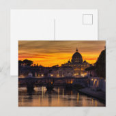 Carte Postale Rome au coucher du soleil (Devant / Derrière)
