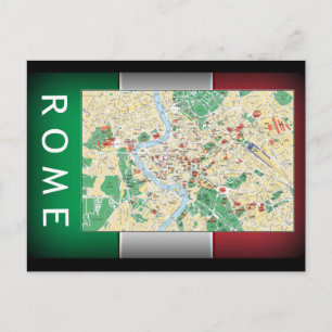 Carte Postale Rome City Map