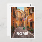 Carte Postale Rome Cobblestone rue Italie (Devant / Derrière)