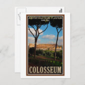 Carte Postale Rome - Colisée de Palatine Hill (Devant / Derrière)