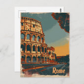Carte Postale Rome Colisée Vintage (Devant / Derrière)