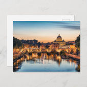 Carte Postale Rome dans la soirée (Devant / Derrière)