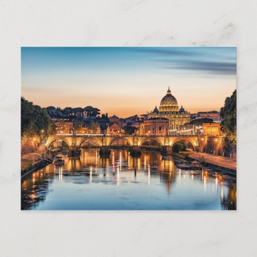Carte Postale Rome dans la soirée (Devant)