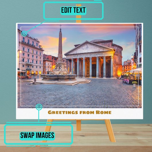 Carte Postale Rome Italie avec le Panthéon