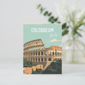 Carte Postale Rome Italie Colisée de Voyage Art (Debout devant)