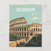 Carte Postale Rome Italie Colisée de Voyage Art (Devant)