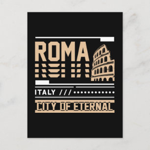 Carte Postale Rome Italie Colisée Design de Voyage Rétro Urbain
