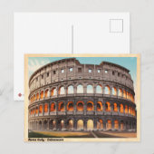 Carte Postale Rome Italie Colisée Vintage (Devant / Derrière)