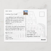 Carte Postale Rome Italie La Fontaine de Trevi (Dos)