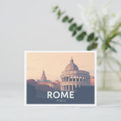 Carte Postale Rome Italie Pastel Voyage Design (Debout devant)