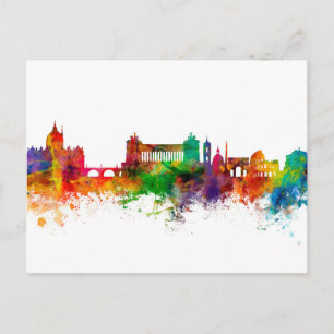 Carte Postale Rome Italie Skyline