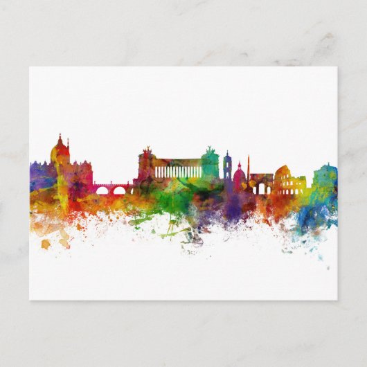 Carte Postale Rome Italie Skyline (Devant)
