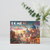 Carte Postale Rome Italie Travel Art (Debout devant)