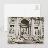 carte postale Rome Italie Trevi Fontaine (Devant / Derrière)