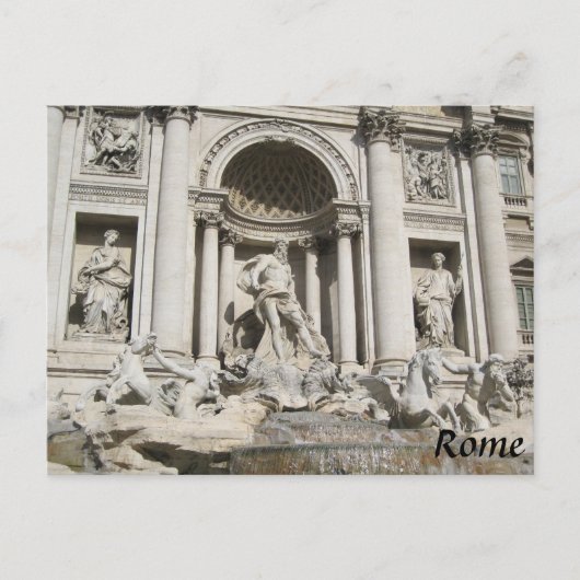 carte postale Rome Italie Trevi Fontaine (Devant)