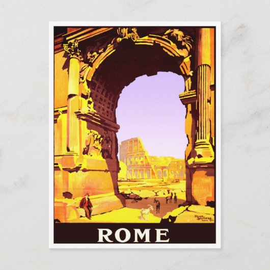 Carte Postale Rome Italie voyage vintage (Devant)