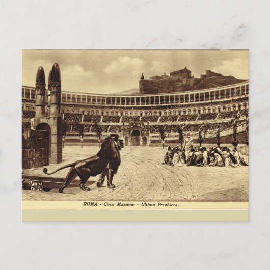 Carte Postale Rome, Jeux dans le cirque Maximus (Devant)