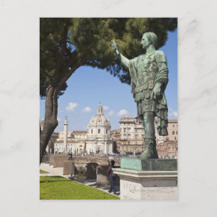 Carte Postale Rome, le Forum, statue de César