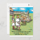 Carte Postale Rome n'a pas été construite en un jour ? (Devant / Derrière)