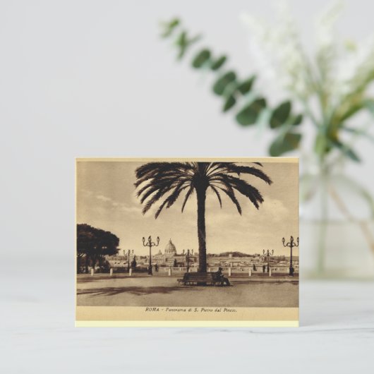 Carte Postale Rome, Panorama avec Saint Pierre (Debout devant)