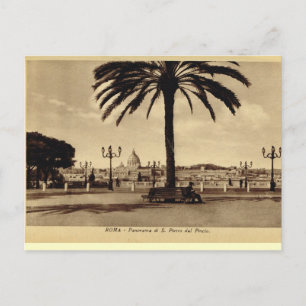 Carte Postale Rome, Panorama avec Saint Pierre