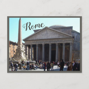 Carte Postale Rome (Panthéon) avec texte