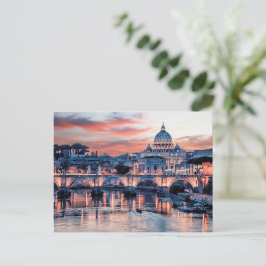 Carte Postale Rome rose (Debout devant)