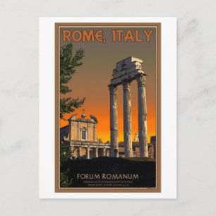 Carte Postale Rome - Ruines du Temple dans Forum Romanum