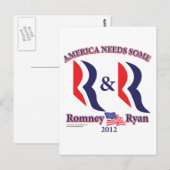 Carte Postale Romney et Ryan (Devant / Derrière)