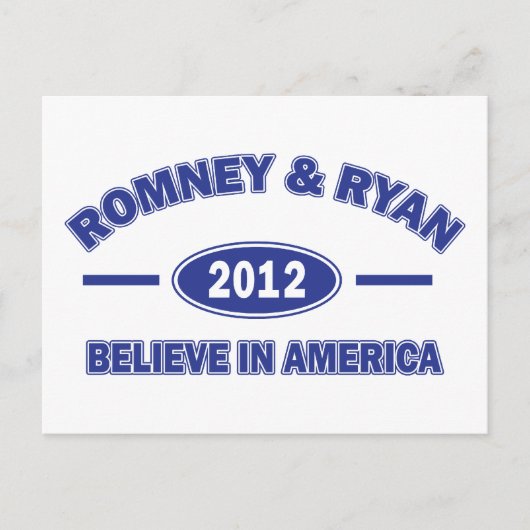 Carte Postale Romney Et Ryan 2012 (Devant)