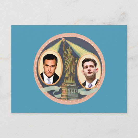Carte Postale Romney Ryan Retro (Devant)